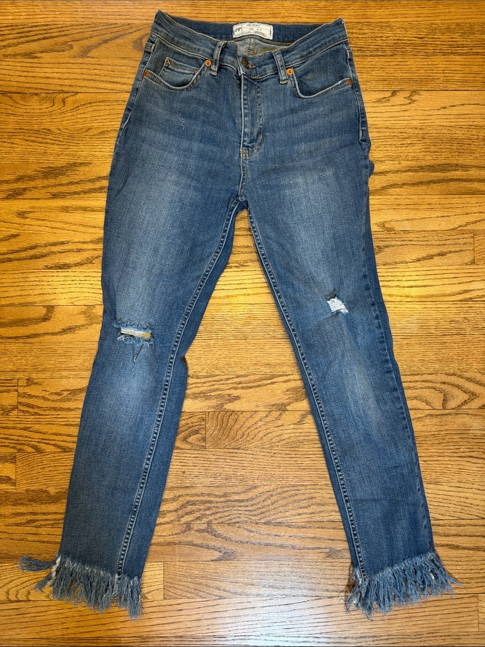 Free People Great Heights Frayed Jeans